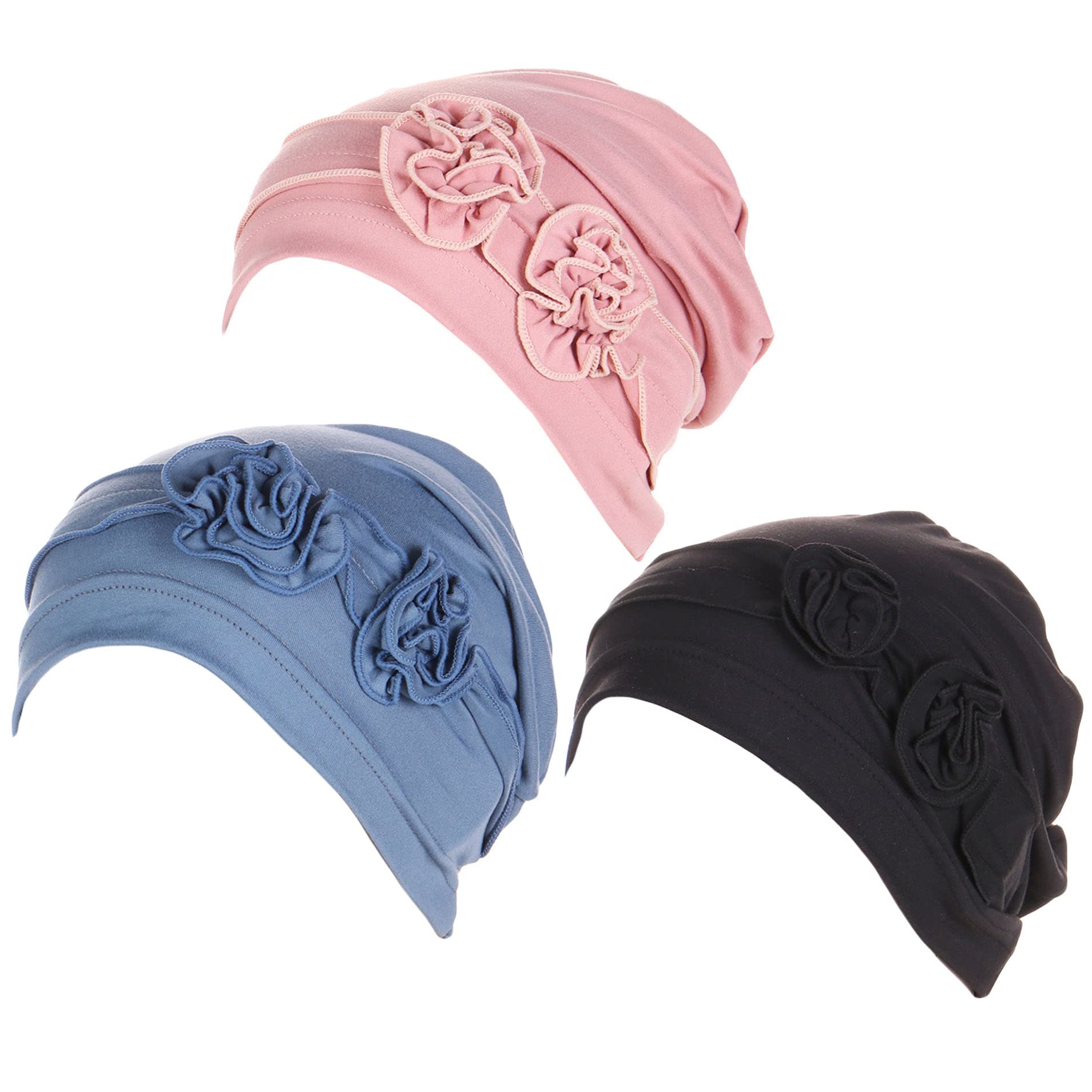 Qiabao Women's Stretchy Beanie Chemo Cap - Soft Cancer Hats & Headwear for Women, Comfortable Headwrap Turban for Cold Weather, Chemotherapy & Everyday Use