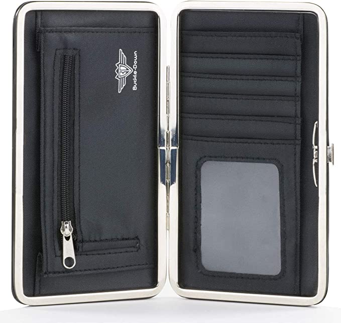 Nightmare Before Christmas Hinged Wallet - Jack & Sally Pose with Zero, Sally & Jack Cemetery Scene in Gray | Perfect for Halloween, Cosplay & Disney Fans
