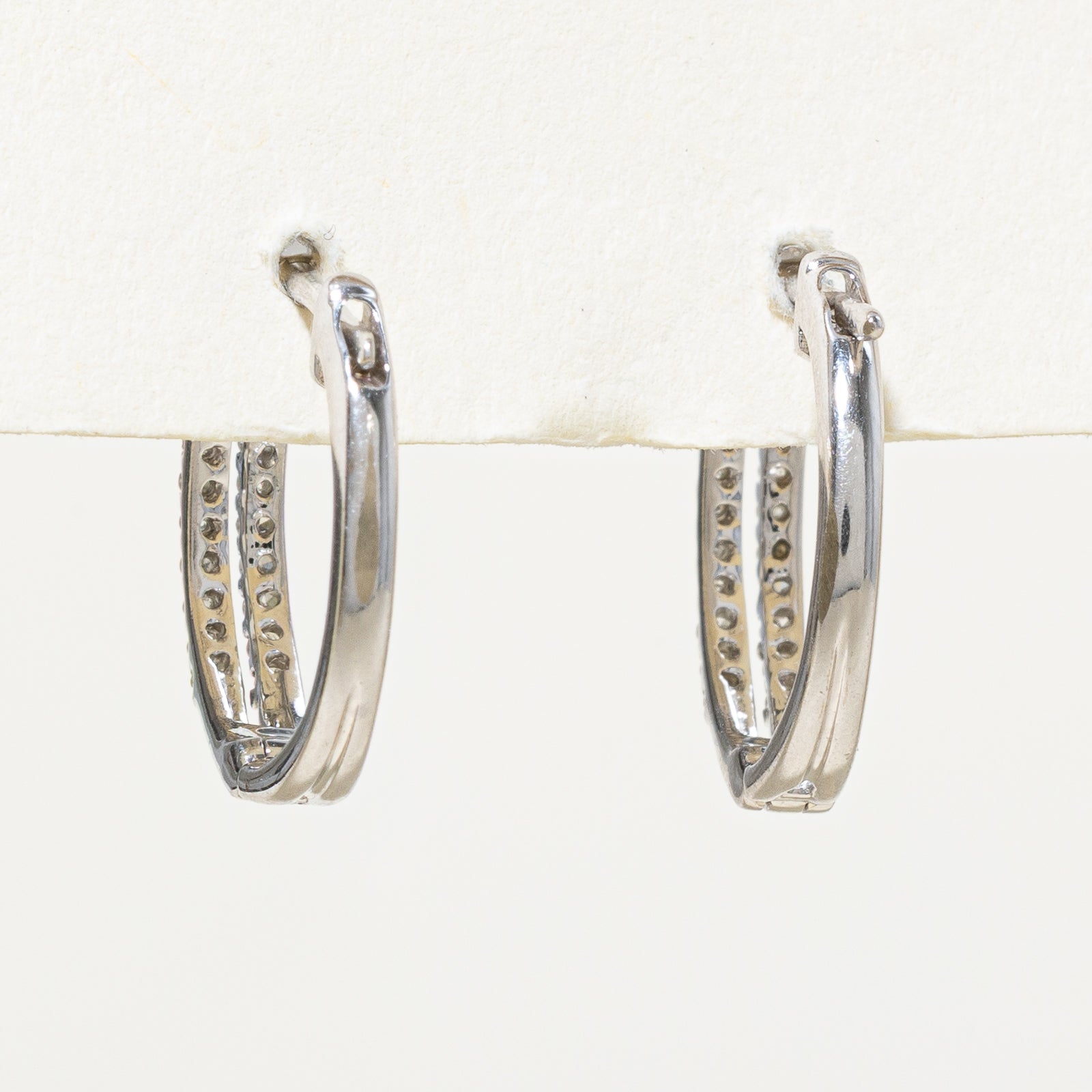 10K Gold Diamond Hoop Earrings for Women | 0.26ctw Round Cut Sparkling Studs | Perfect for Weddings, Parties & Everyday Elegance