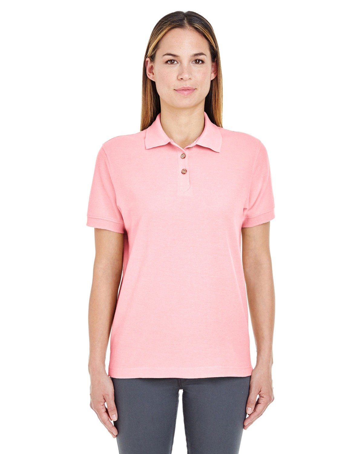 UltraClub 8541 Women's Breathable Pique Polo Shirt - Comfortable Casual Golf & Tennis Top for Ladies | Perfect for Sports, Work & Everyday Wear