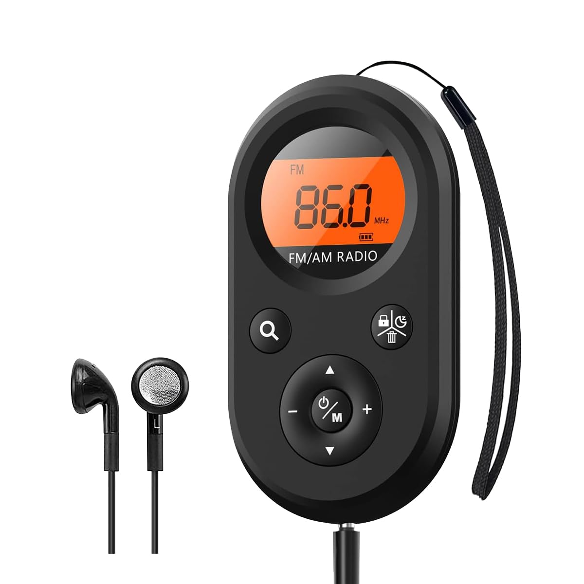 MILLTOR AM/FM Pocket Radio with Rechargeable Battery - Portable Walkman Radio with Stereo Headphones, Long Battery Life & Sleep Timer - Perfect for Travel, Camping, and Emergency Preparedness