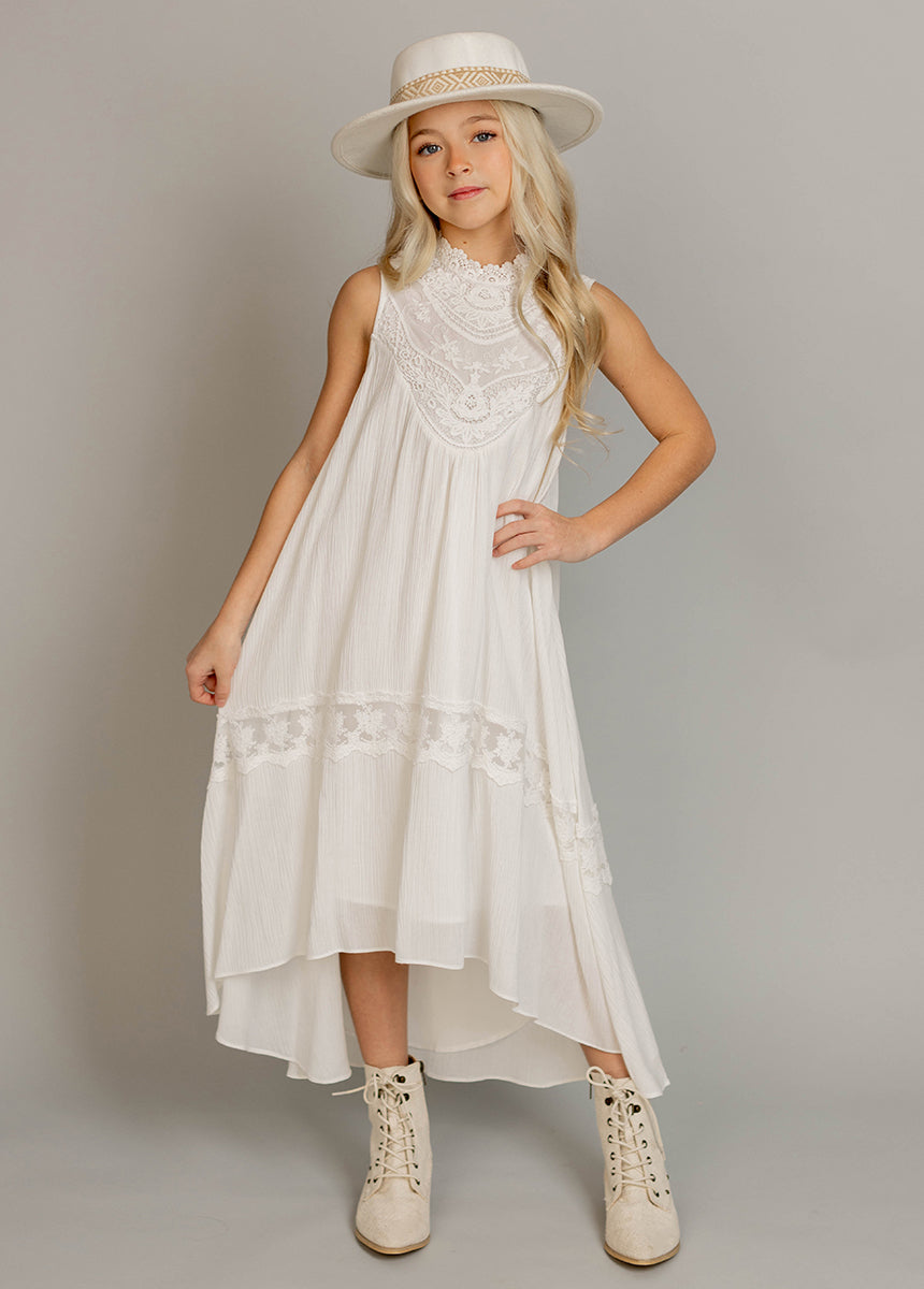 Delphina Cream Dress for Women - Elegant Flowy Midi Dress for Summer, Weddings & Special Occasions