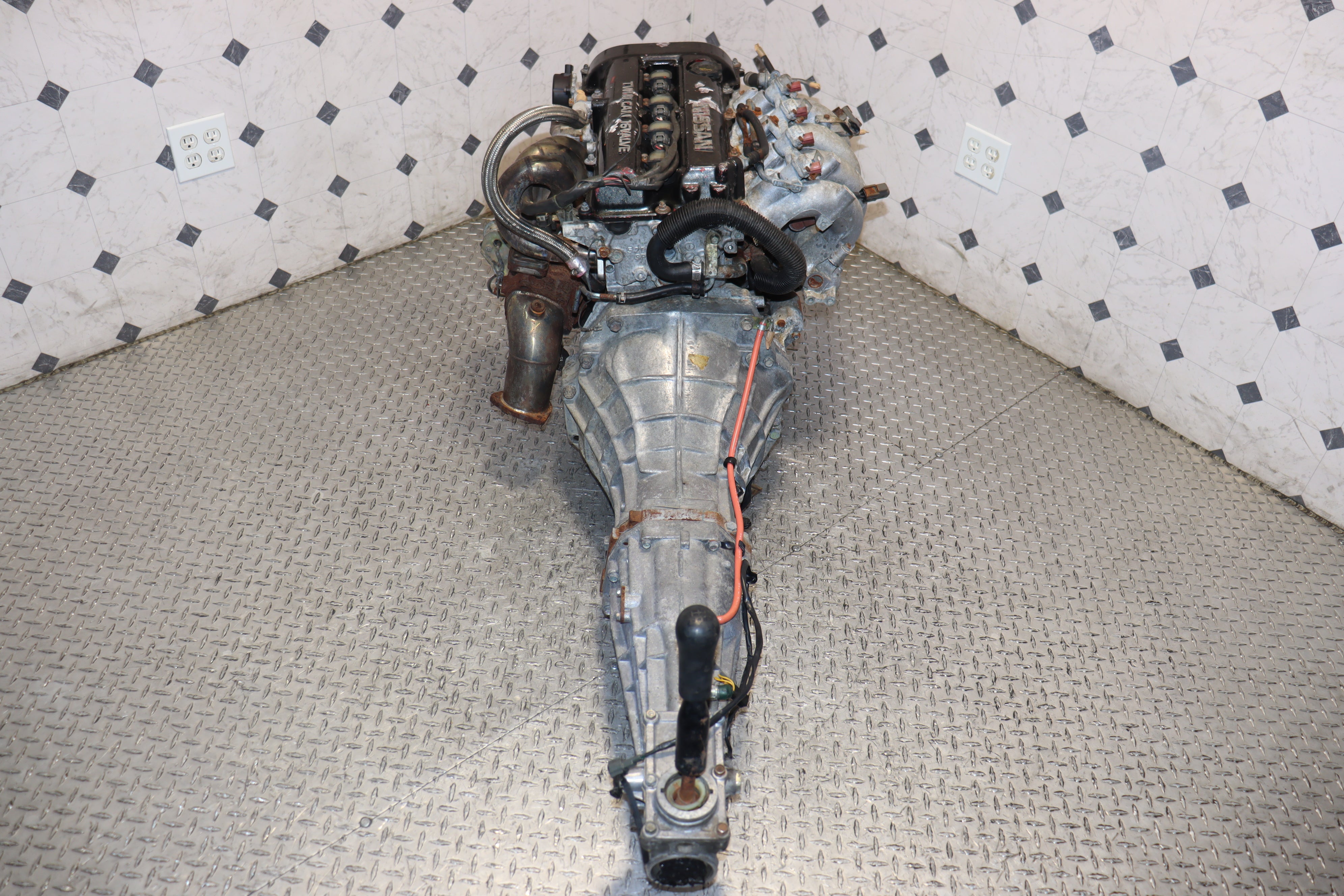 JDM SR20DET Redtop Engine with 5-Speed Manual Transmission for Nissan S13 Silvia 240SX - High Performance Turbocharged Engine Upgrade for Drift & Track Racing