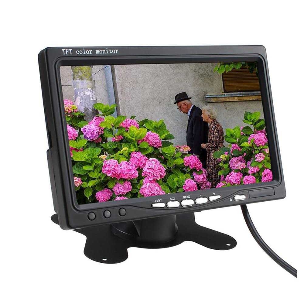 Yasoca 7 Inch Portable HDMI Monitor - 1080P HD VGA Screen with Built-in Speaker, 1024x600 Resolution, 170° Viewing Angle - Ideal for Car Rearview Cameras, DVD Players, Surveillance Systems, STB, PC, TV & Raspberry Pi Projects | Perfect for Road Trips, Home Security & DIY Tech Setups