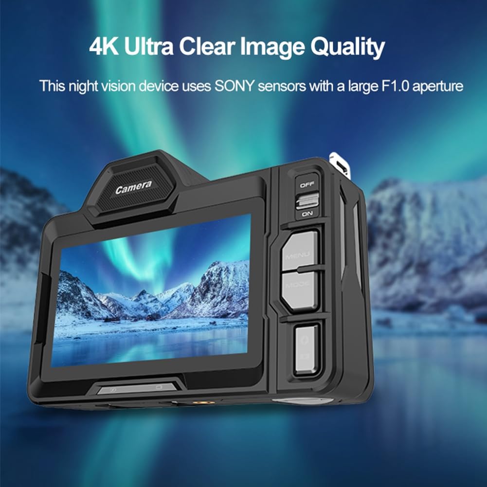 **Sunree 4K WiFi Digital SLR Camera with Night Vision & Full Color Infrared - 10X Digital Zoom, 5G 800M Support - Perfect for Outdoor Hunting, Wildlife Photography, and Nighttime Surveillance**