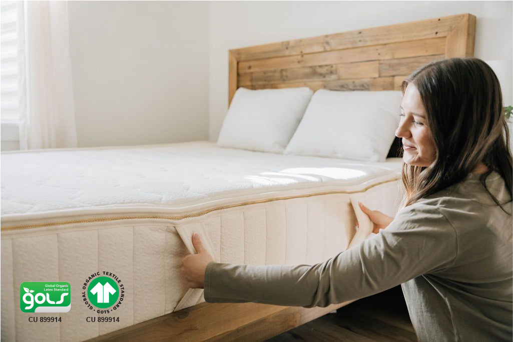 Organic ZipPure Luxe Mattress - Premium Comfort for Restful Sleep, Eco-Friendly & Hypoallergenic - Perfect for Bedrooms, Guest Rooms & Eco-Conscious Homes