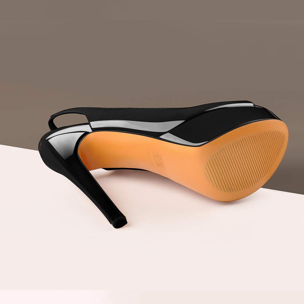Richealnana Women's Slingback Heels - Comfortable Low Block Heel Sandals for Women | Perfect for Office, Party & Summer Outfits