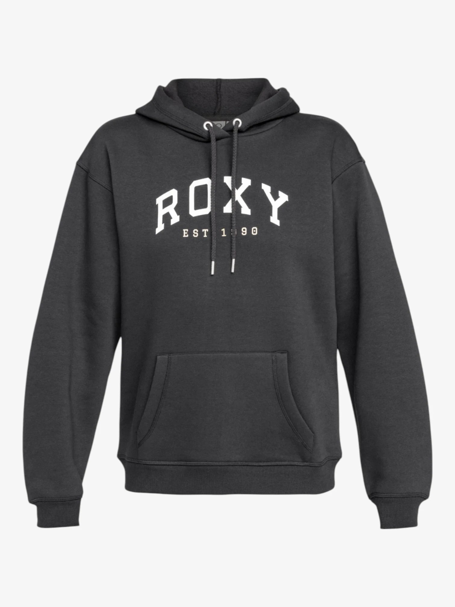 Roxy Surf Stoked Black Hoodie for Women - Cozy Fleece Pullover for Surfing, Beach & Casual Wear