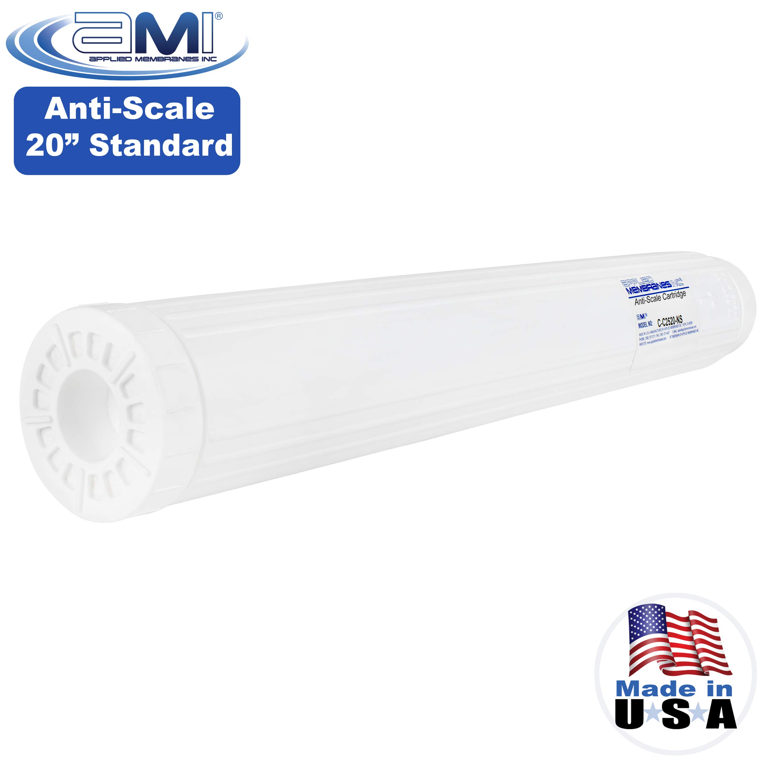 20-Inch Anti-Scale Water Filter Cartridge for Standard Housing | Reduces Limescale & Protects Appliances | Perfect for Home, RV & Office Water Filtration Systems