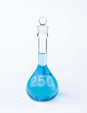 Kimax Borosilicate Glass Class A Heavy-Duty Wide Mouth Volumetric Flask with Glass Stopper, 10ml Capacity ±0.08ml Tolerance (Pack of 6) - Ideal for Chemistry Labs, Scientific Research & Precise Liquid Measurements