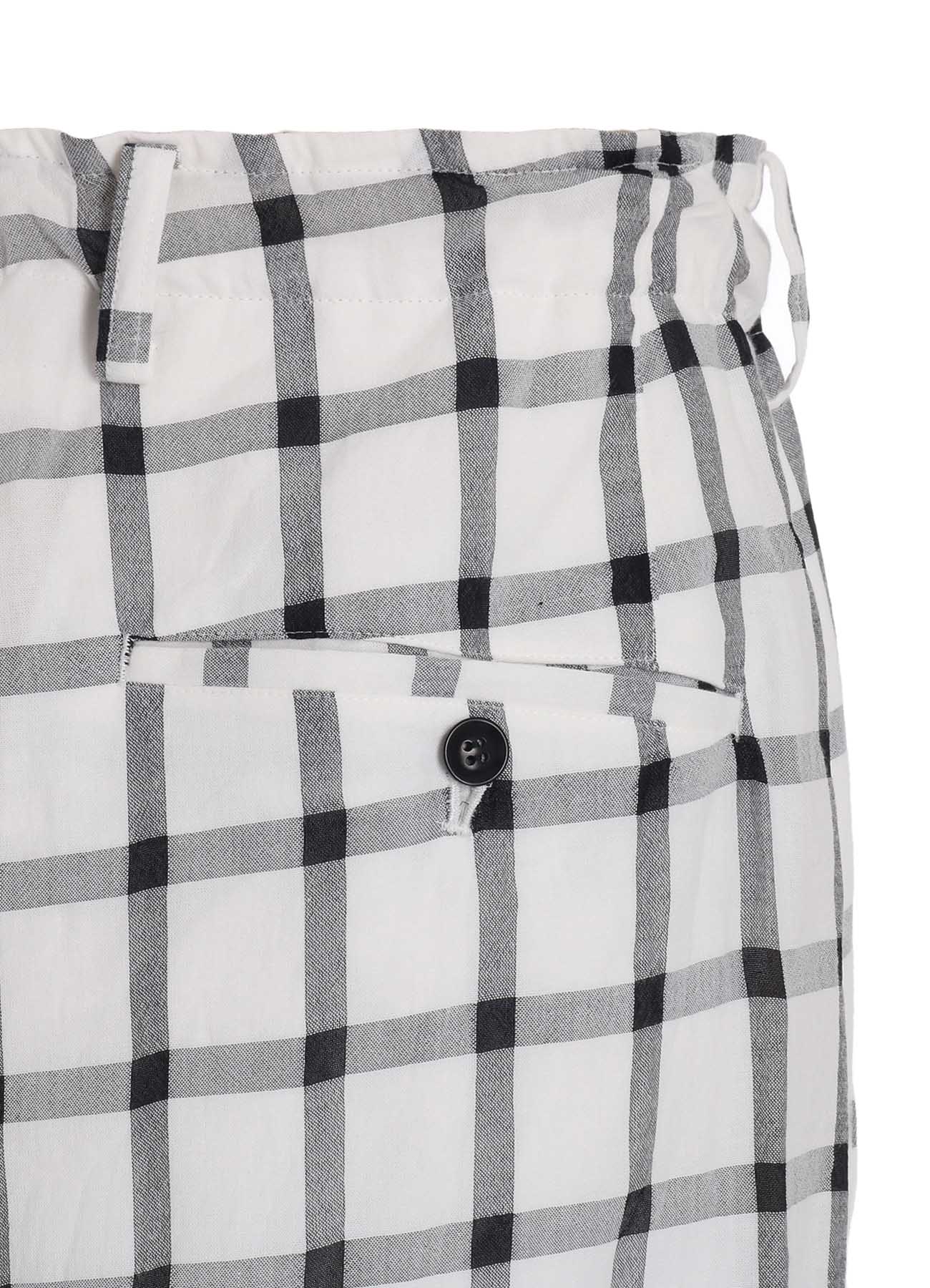 Soft & Breathable Cotton Cupro Plaid Pants for Women - Comfortable High Waisted Trousers for Work, Office & Casual Wear
