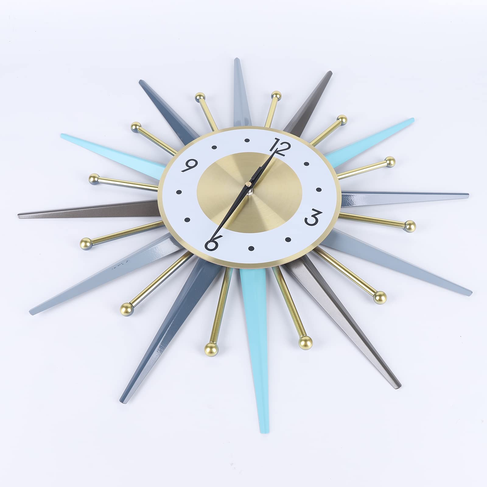 Nordic Style Silent Non-Ticking Wall Clock - 22.8 Inch Modern Battery Operated Wall Decor for Living Room, Bedroom, Study & Office - Perfect for Home, Office and Gift Giving