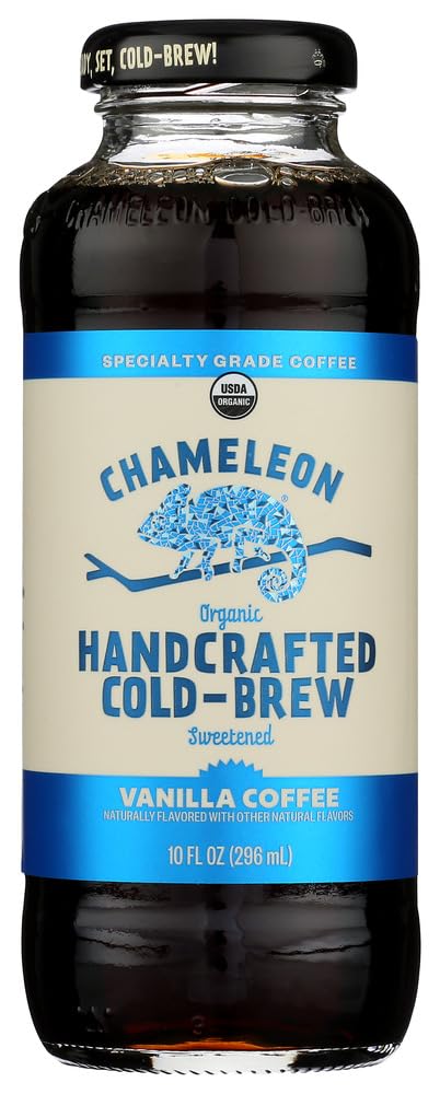 Chameleon Cold-Brew Vanilla Ready-to-Drink Coffee 12 Pack - Smooth & Convenient Iced Coffee for Home, Office & On-the-Go