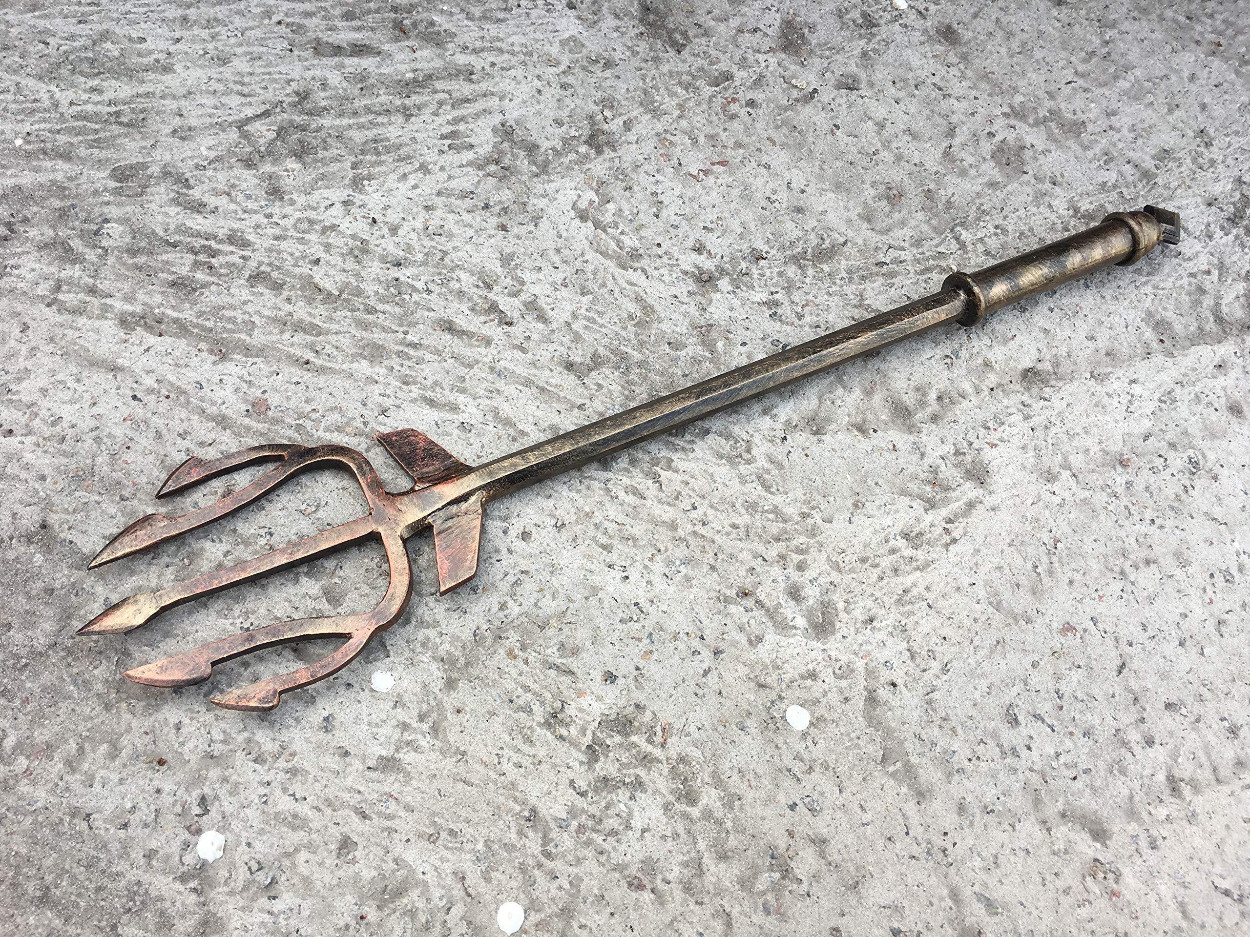Neptune Trident Prop - Poseidon Cosplay Accessory for Mermaid & Greek Mythology Costumes - Perfect for Halloween, Theater, and Fantasy Decor
