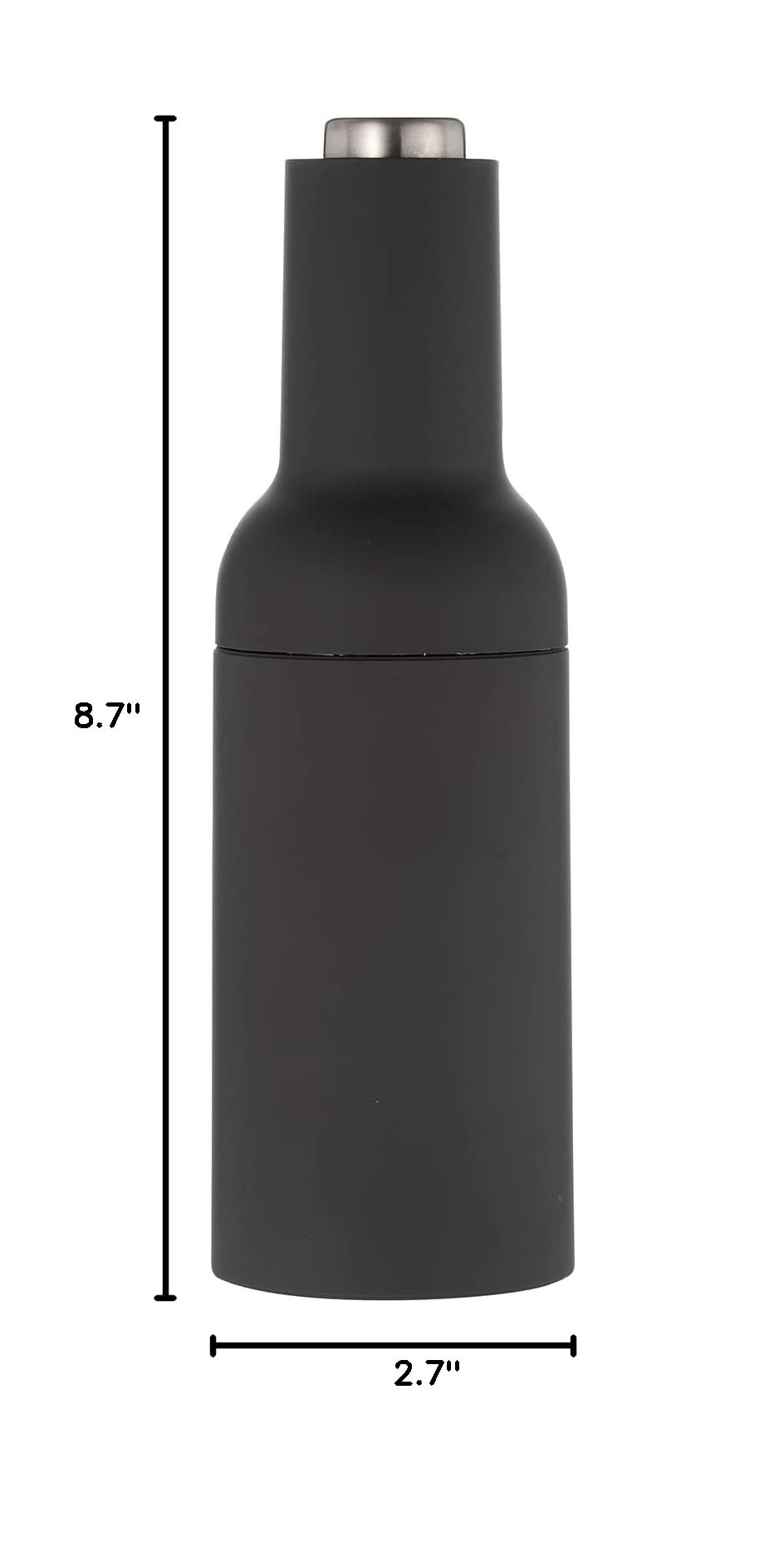 Santa Barbara Design Studio Electric Salt and Pepper Grinder Set - 8.75-Inch Matte Black Mill for Fresh Seasoning | Perfect for Kitchen, Dining Table & Gourmet Cooking