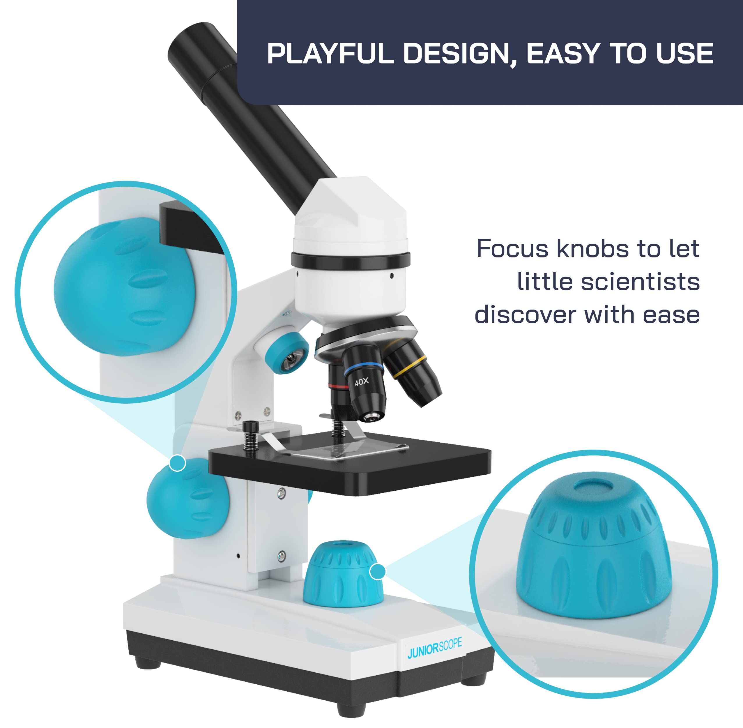 **Omano Juniorscope Microscope Kit for Kids Ages 8+ | STEM Science Microscope for Beginners | Encourages Scientific Exploration & Learning | Perfect for Home, Classroom & Science Experiments**