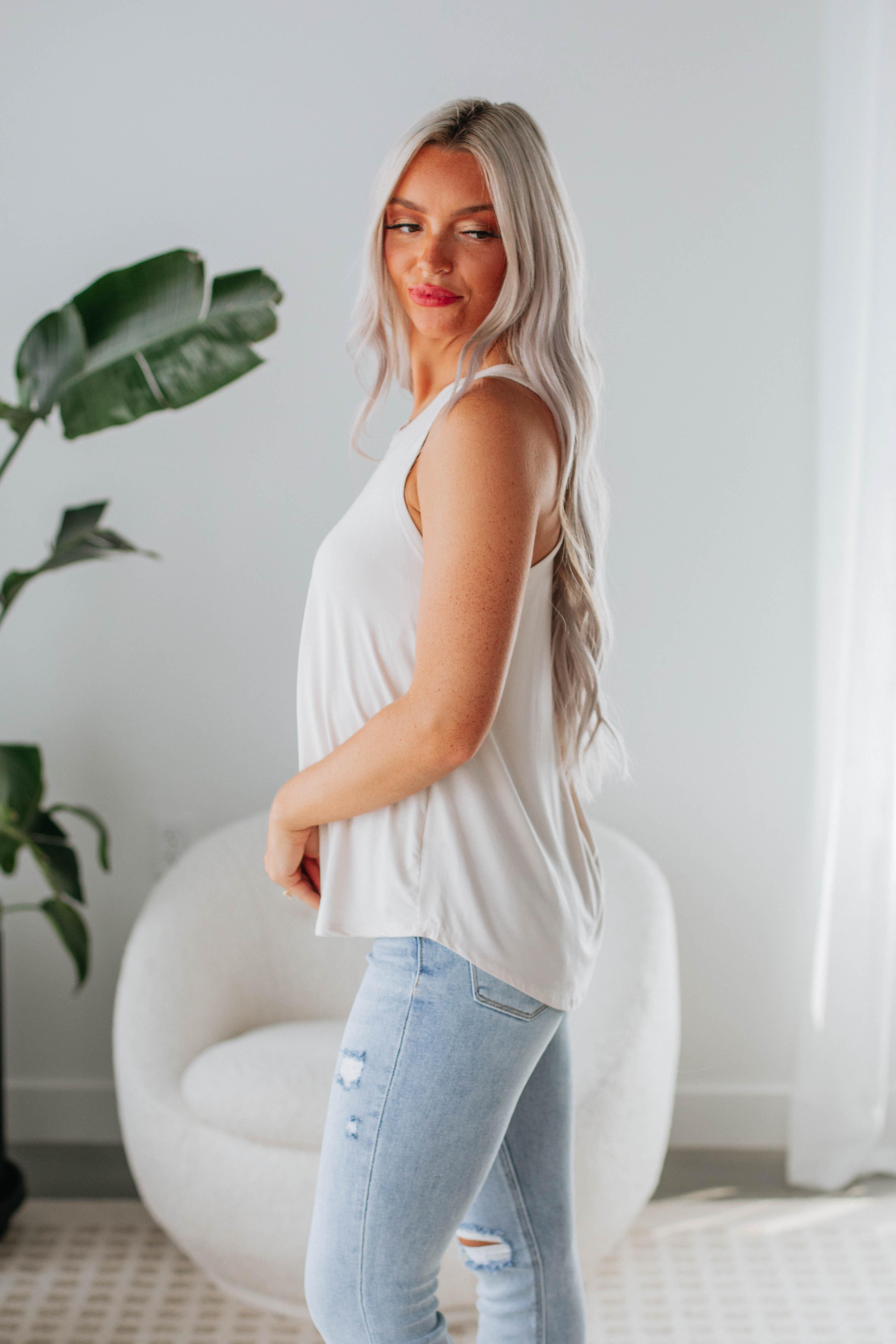 Dava Basic Tank Top for Women - Soft Natural Cotton Casual Wear - Perfect for Yoga, Gym, and Everyday Comfort