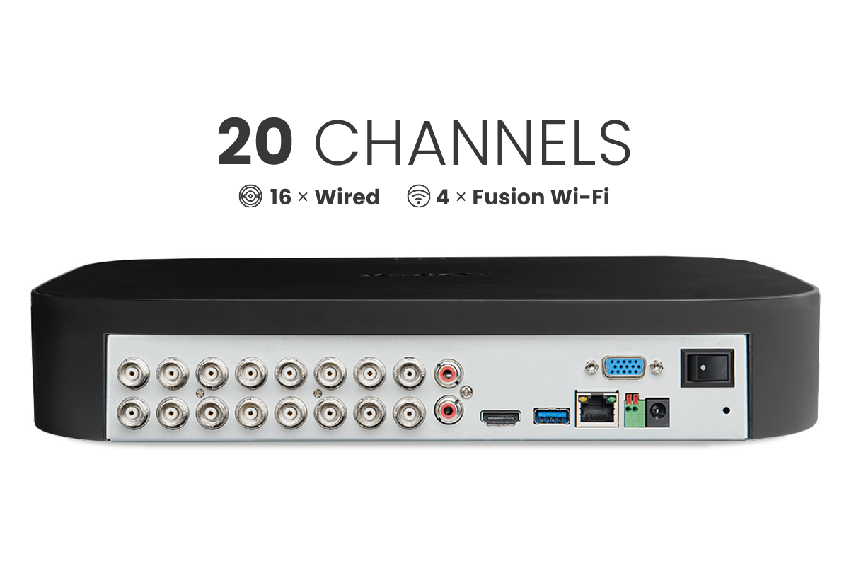 Lorex 4K 20-Channel Security System (16 Wired + 4 WiFi) with 2TB DVR & Active Deterrence Cameras - Home & Business Surveillance Solution for 24/7 Property Protection