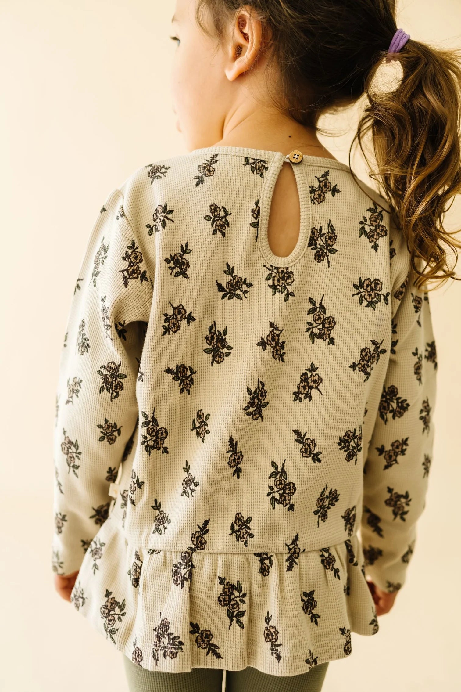 Stylish Peplum Top & Legging Set in Posy Print - Perfect for Yoga, Workouts & Casual Outfits