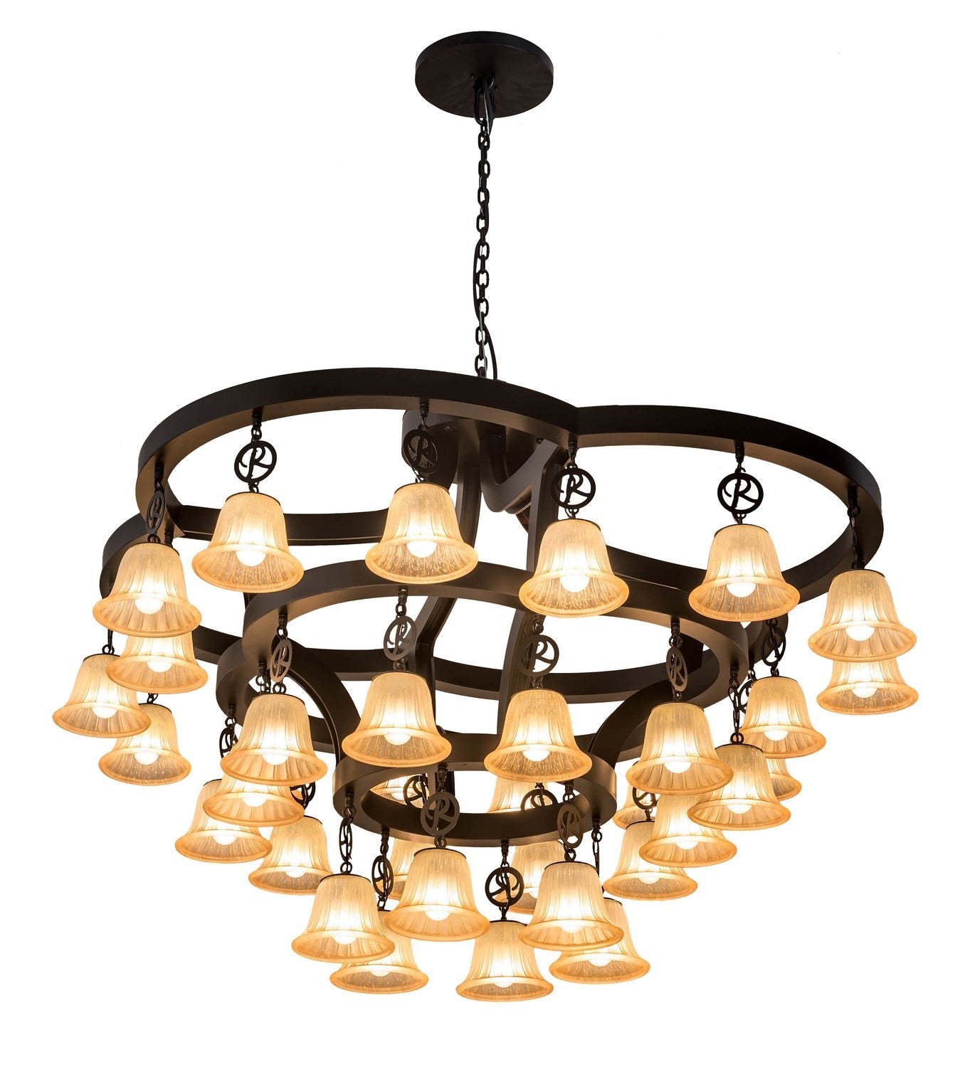 34-Light Crystal Chandelier for Dining Room - Modern Elegant Ceiling Light Fixture with LED Bulbs for Home Decor, Living Room, Bedroom, and Wedding Venue Lighting