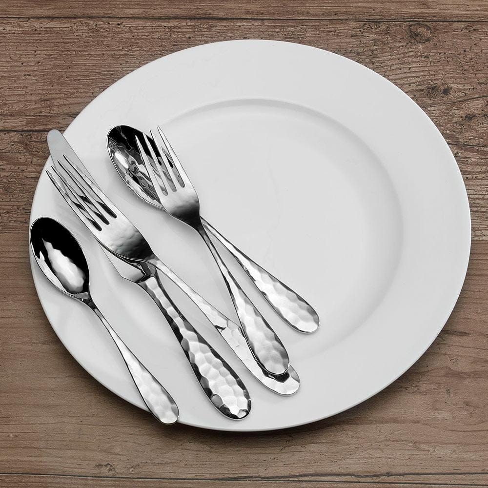 Lilah 45-Piece Stainless Steel Flatware Set - Service for 8 - Elegant Dinnerware for Formal Dining, Entertaining & Holiday Gatherings