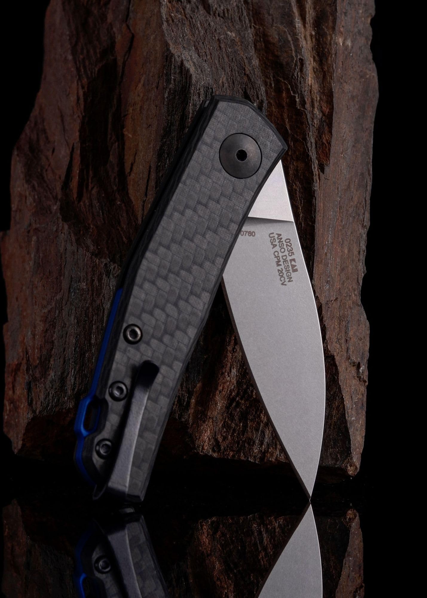 Zero Tolerance 0235 Folding Knife - Jens Anso Design with Carbon Fiber Handle & CPM 20CV Spear Point Blade | 2.6