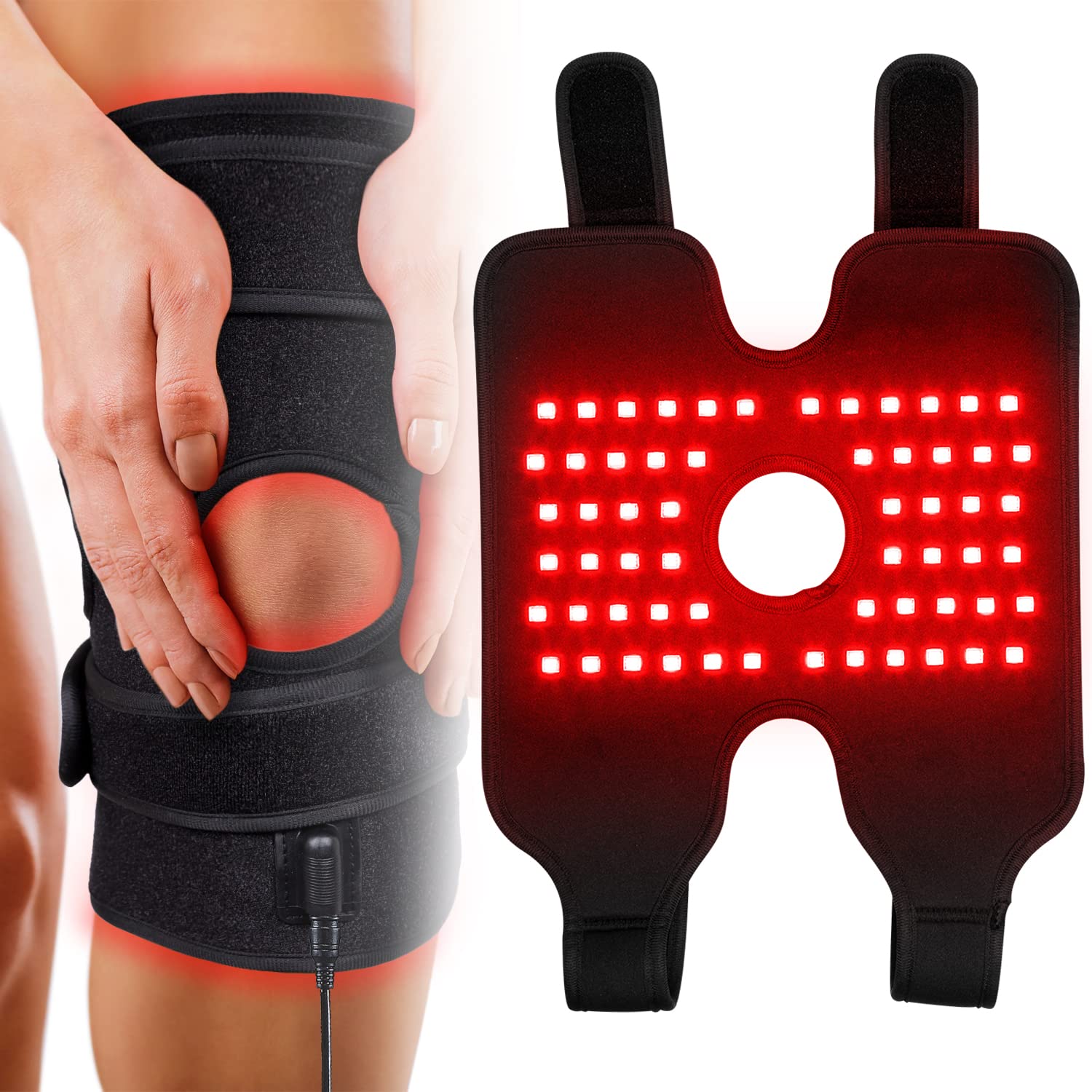 FDA Cleared Near Infrared Red Light Therapy Wrap for Knee & Elbow Pain Relief - 880nm LED Wearable Device for Home Use | Ideal for Joint Pain, Arthritis, and Muscle Recovery