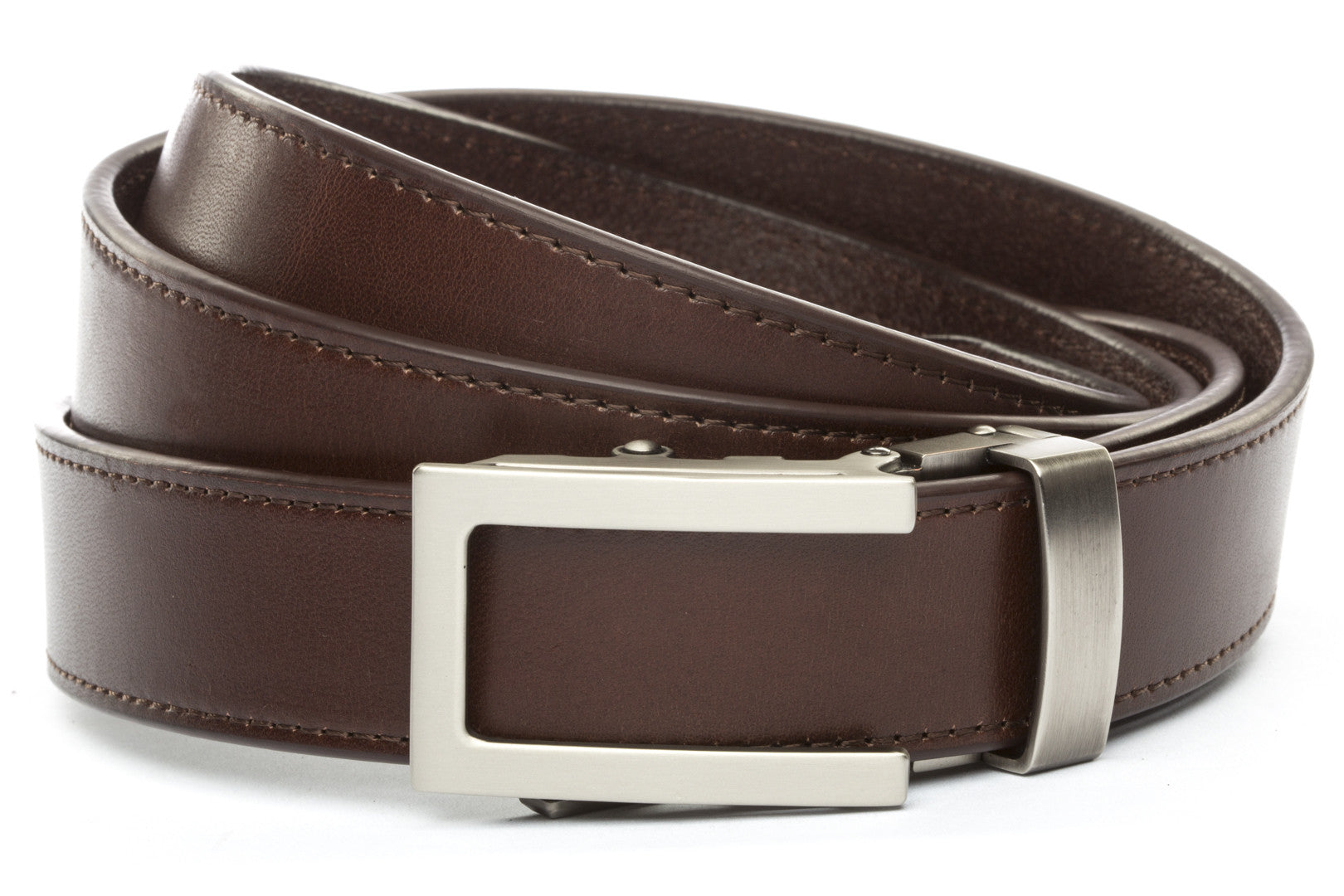 Premium Chocolate Vegetable-Tanned Leather Belt with Gunmetal Buckle (1.25