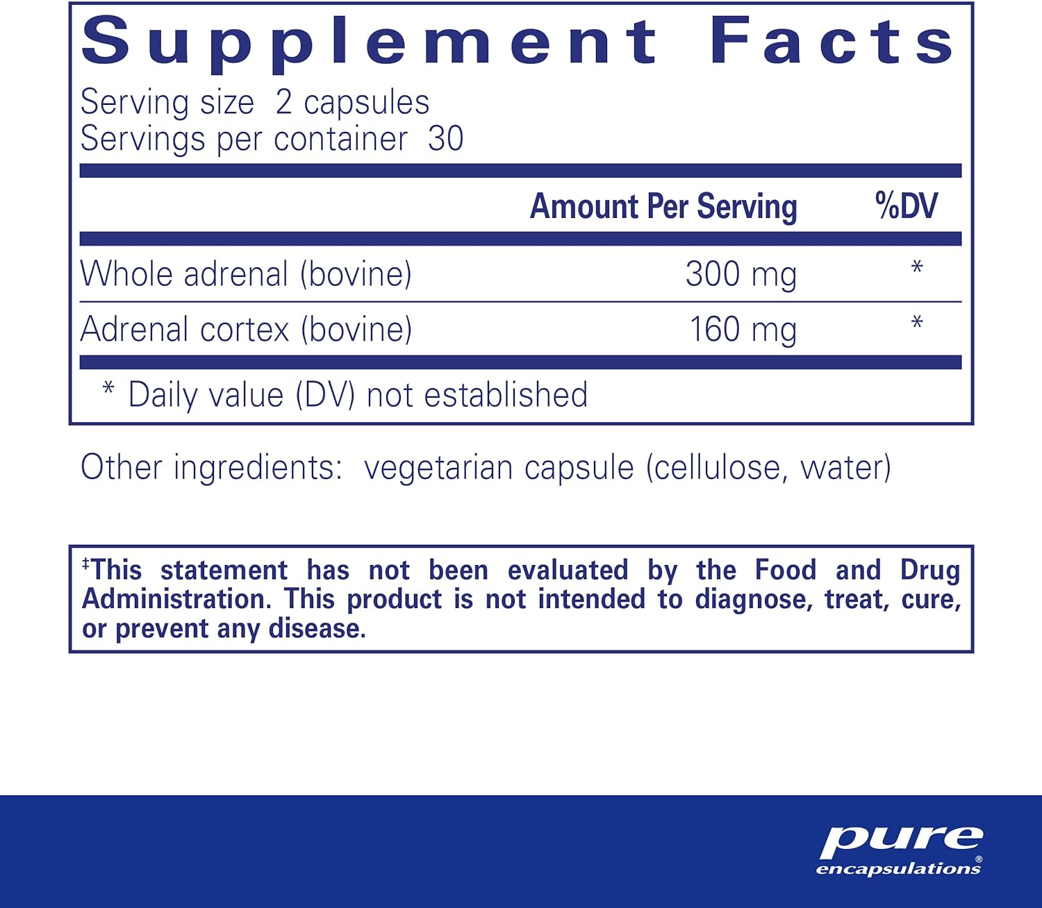Pure Encapsulations Adrenal Support Supplement - 60 Capsules for Stress Relief & Energy Boost | Supports Healthy Cortisol Levels | Ideal for Busy Professionals & Students