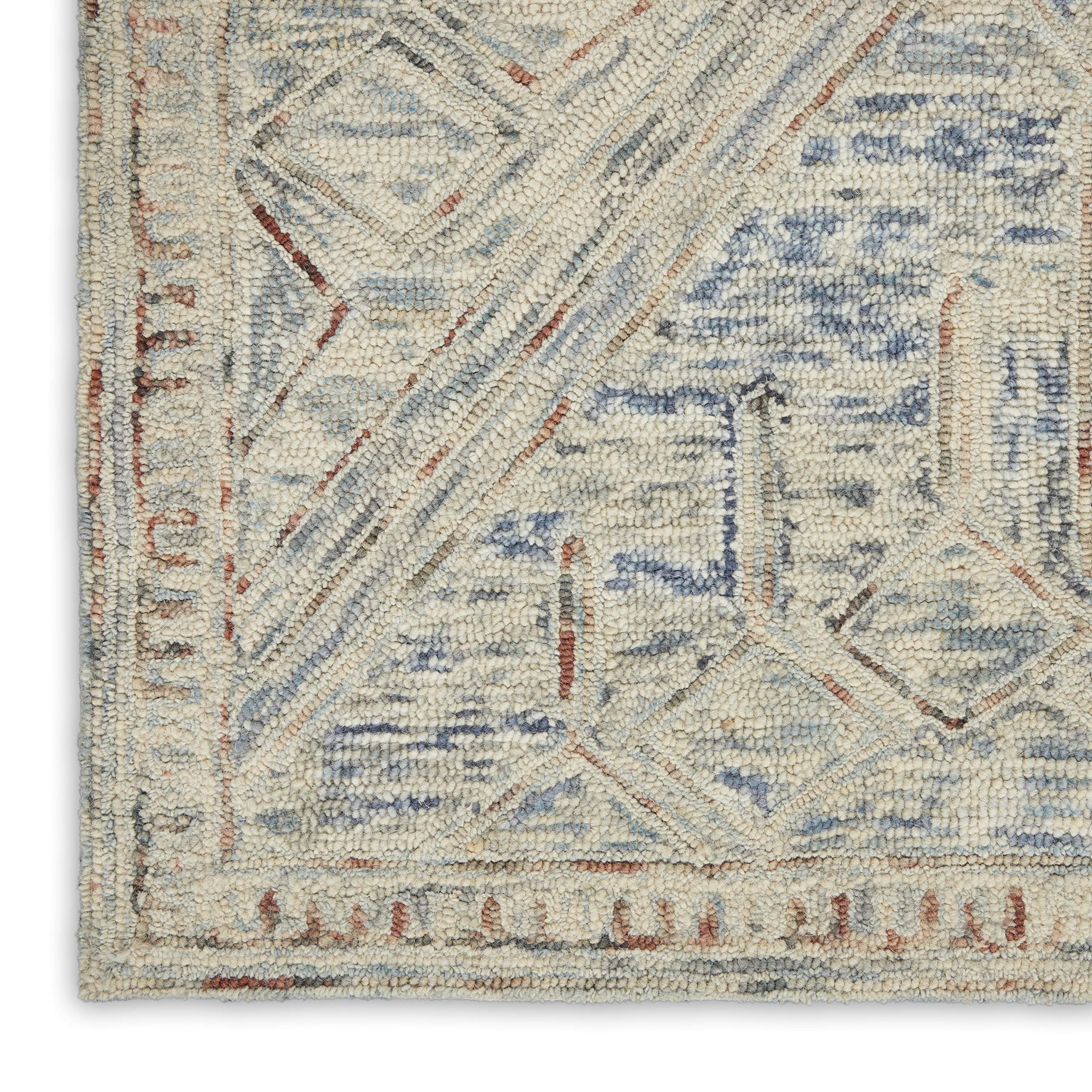 Nourison Linked Contemporary Blue/Multi 2'3