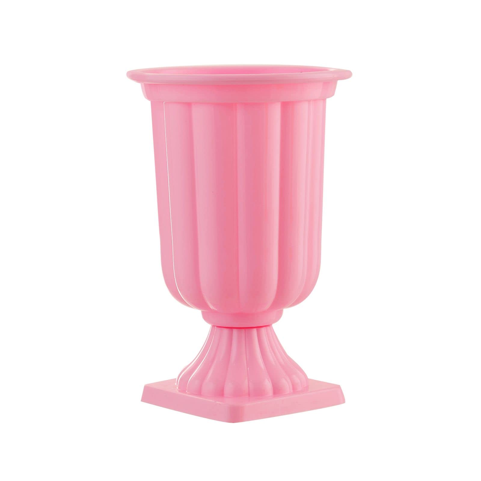 Elegant Baby Pink Plastic Flower Vase - Modern Home Decor & Party Centerpiece | Perfect for Wedding, Baby Shower & Living Room Decoration