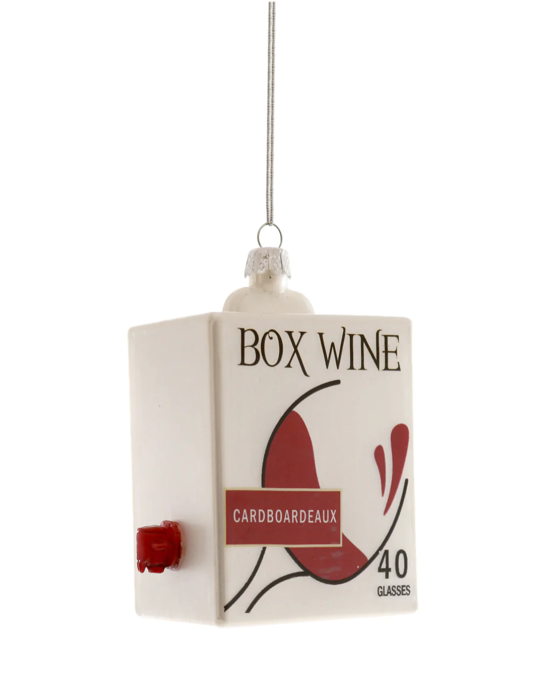 Boxed Wine Christmas Ornament - Festive Holiday Decor for Wine Lovers - Perfect for Tree, Gift, or Party Decoration