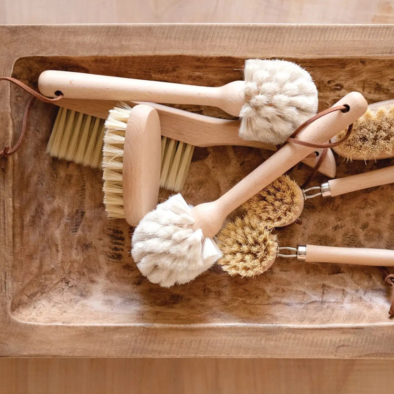 Premium Beech Wood Bottle Brush with Leather Strap - Natural Cleaning Tool for Wine, Olive Oil & Glass Bottles - Perfect for Home Bar, Kitchen & Brewing Use