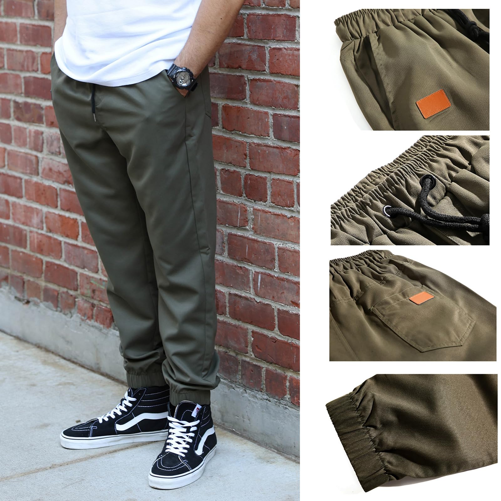 Men's Cargo Jogger Pants - Tactical Workout Sweatpants with Drawstring for Hiking, Jogging & Outdoor Activities | Durable & Comfortable Work Pants for Men