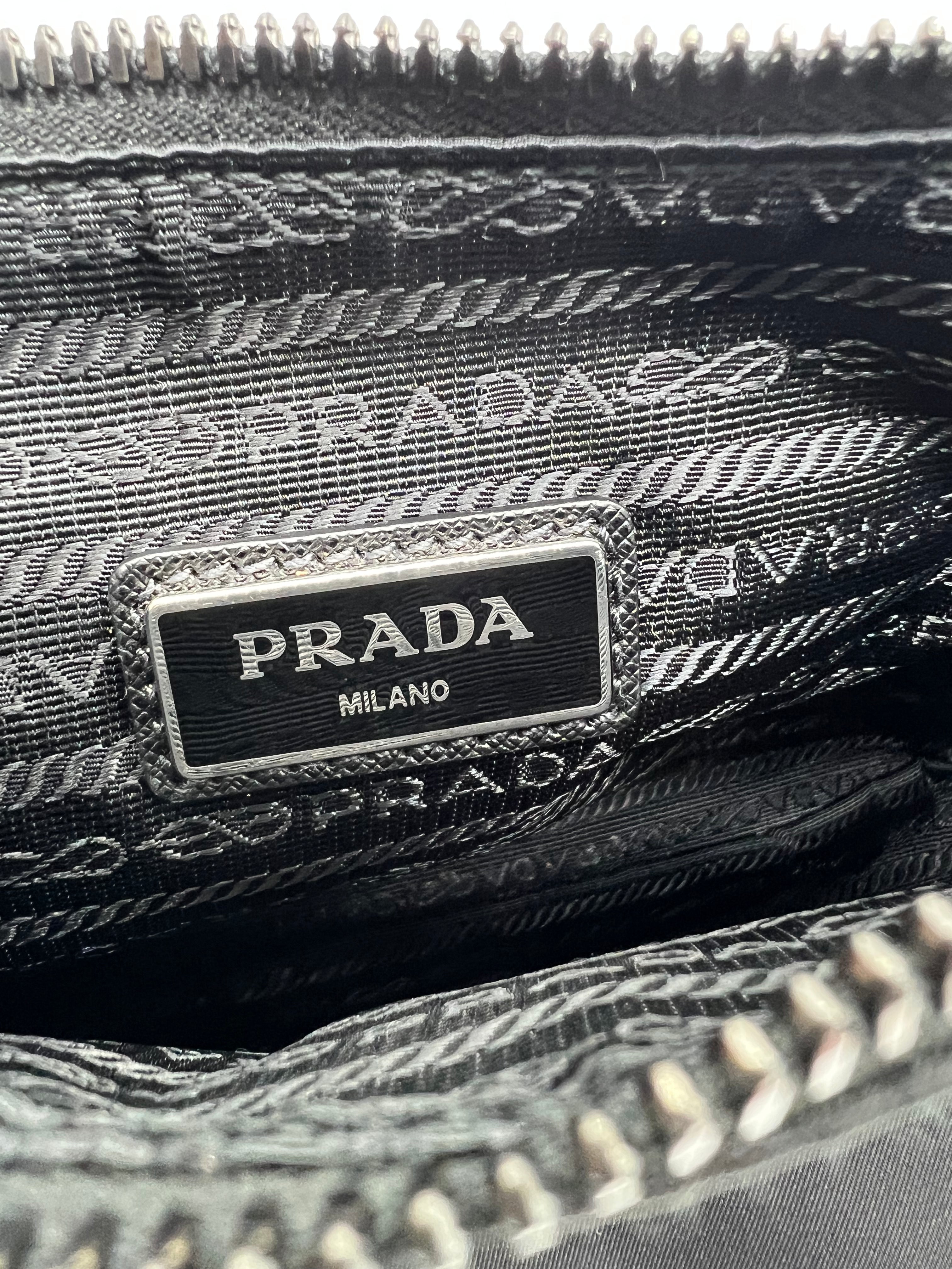 Prada Black Re-Nylon Shoulder Bag for Women | Luxury Crossbody Purse | Fashionable Everyday Handbag for Work, Travel & Date Night