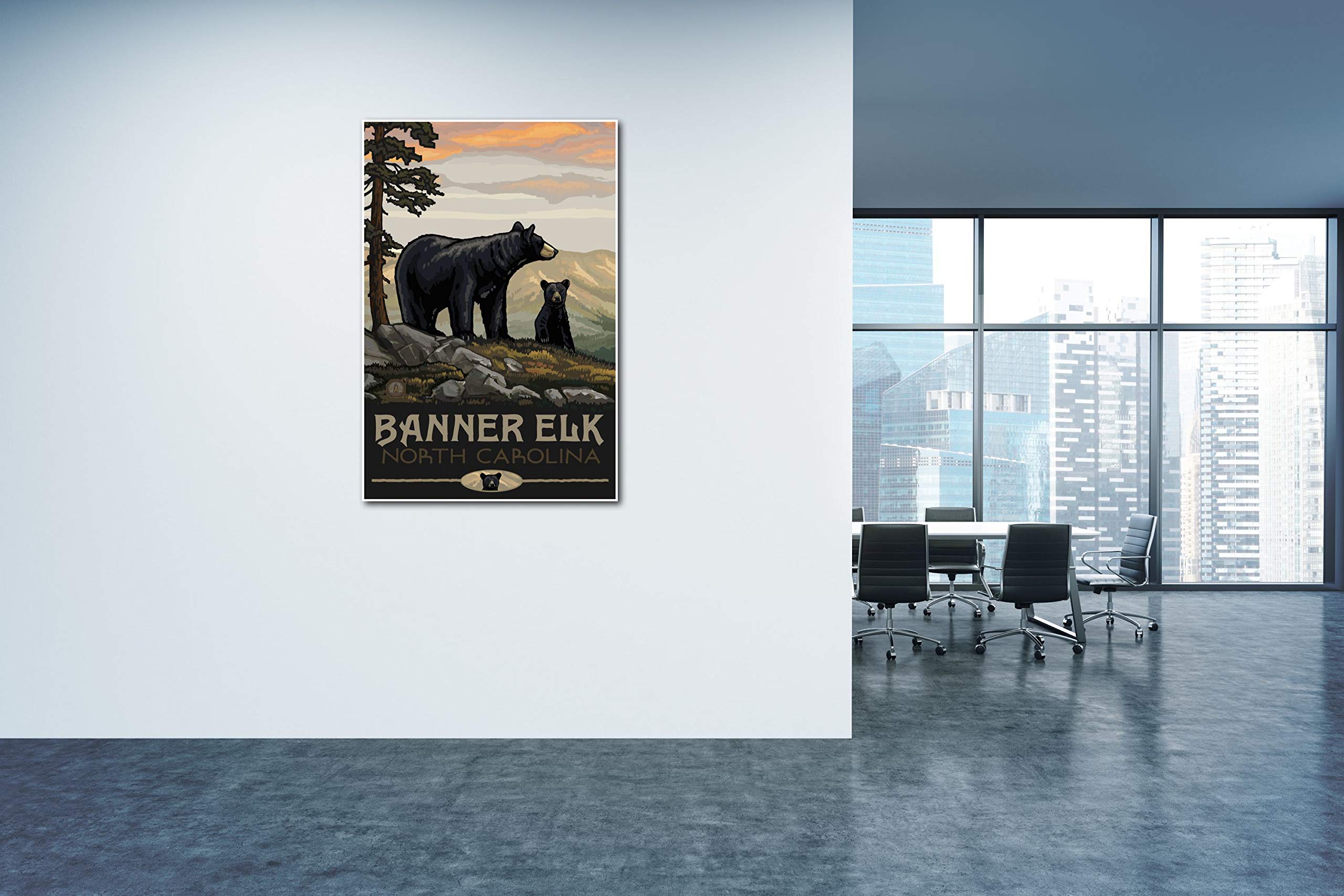Paul A. Lanquist Black Bear Family Giclee Art Print - Premium 30