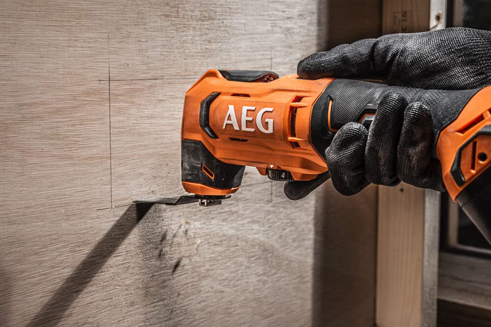 AEG Cordless Multi-Tool - 6-Speed Variable, SoftGrip Handle, Pro18V Battery - Cutting, Sanding, Polishing, Sawing, Milling, Scraping - Perfect for DIY Projects, Home Renovation & Woodworking