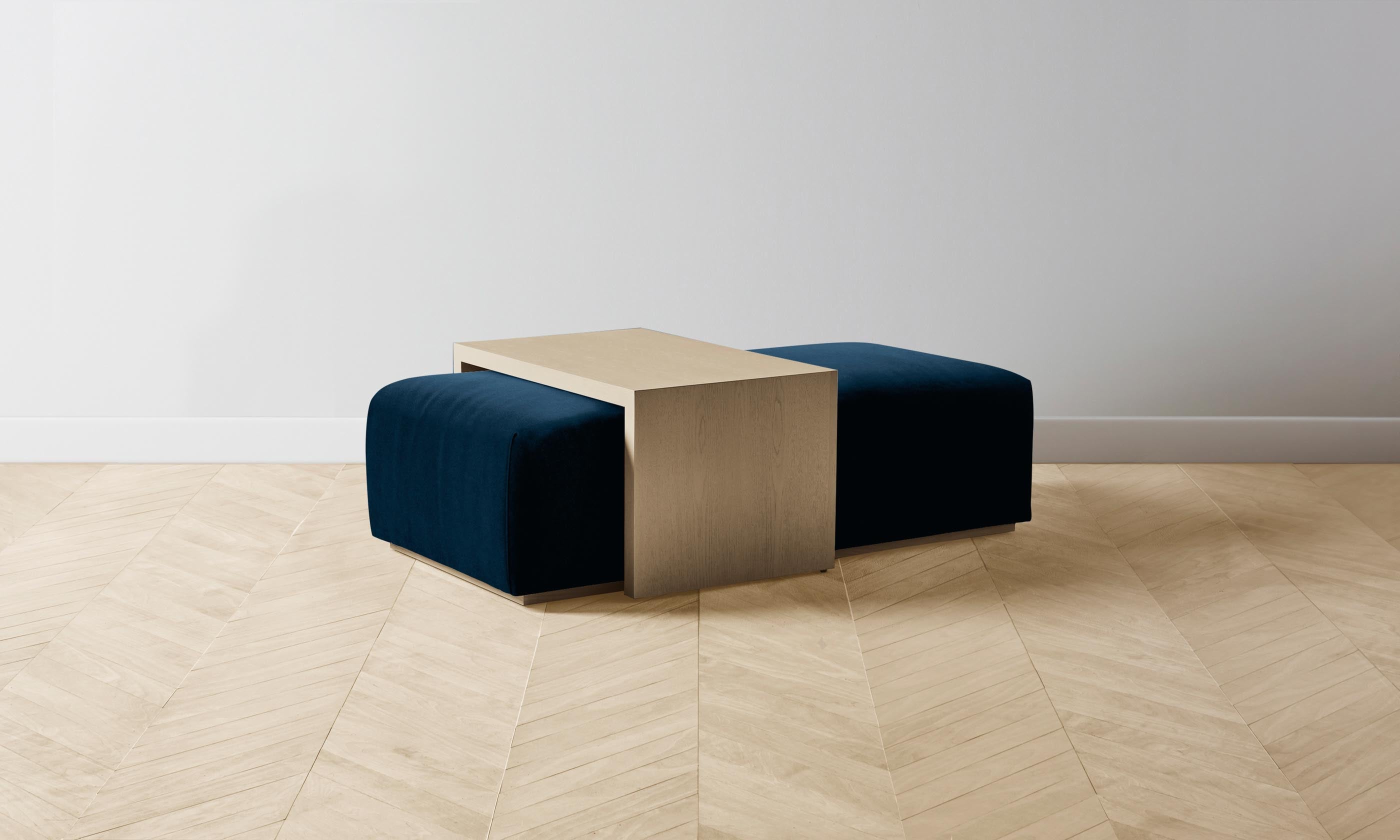 The Bowery Ottoman - Premium Mohair Admiral Upholstered Footstool for Living Room, Bedroom & Lounge - Stylish & Comfortable Home Decor