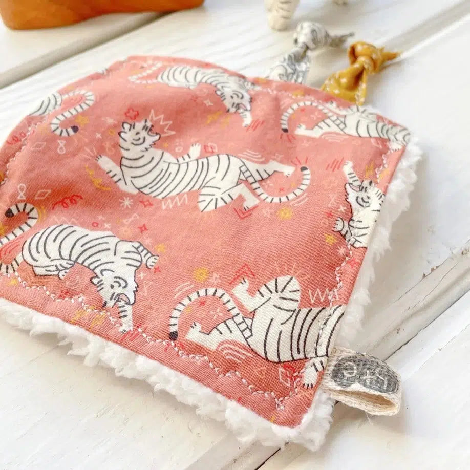 Handmade Soft Sensory Crinkle Toy for Babies - The Bird + Elephant Tiger Design - Perfect for Infant Stimulation, Teething & Early Learning Playtime