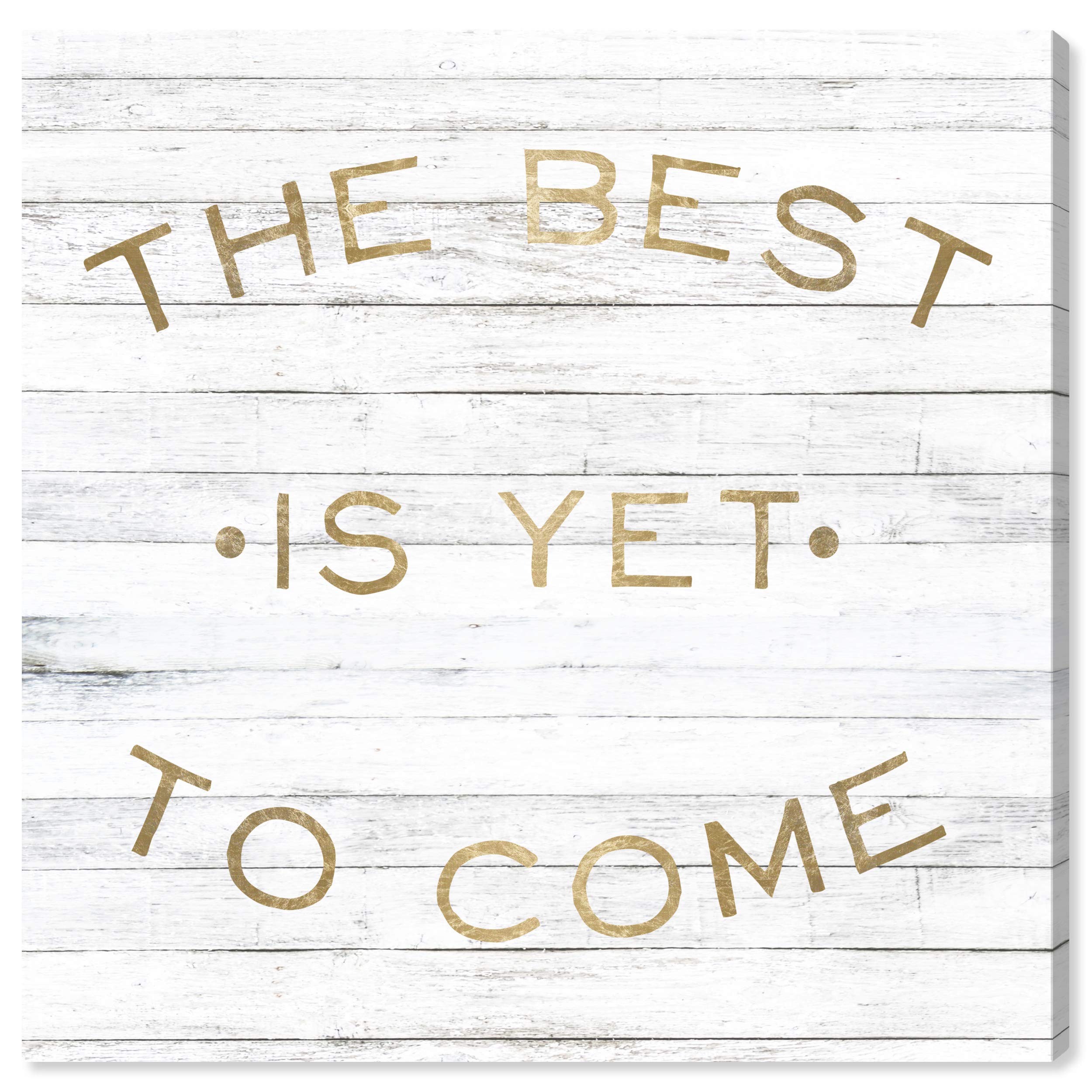 Oliver Gal Artist Co. 'The Best Whitewash' Typography Wall Art Canvas Print - 30x30 Inches, Gold & Gray - Modern Home Decor for Living Room, Bedroom & Office