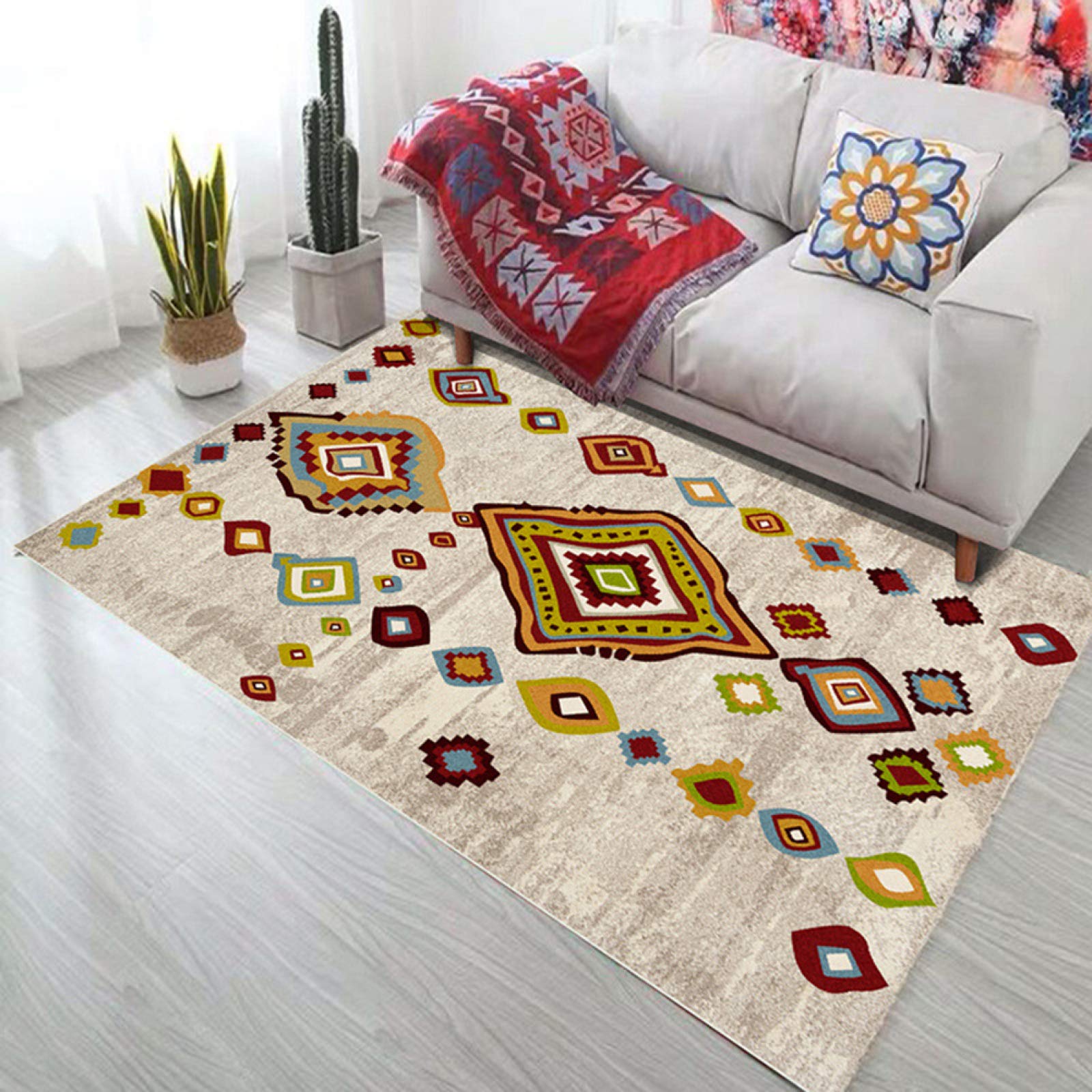 JLDNC Soft Non-Slip Area Rug - Machine Washable Cozy Carpet for Bathroom, Bedroom, Living Room - 0.4x0.6m/1.2x1.8ft - Perfect for Home Decor, Floor Protection & Comfort Underfoot