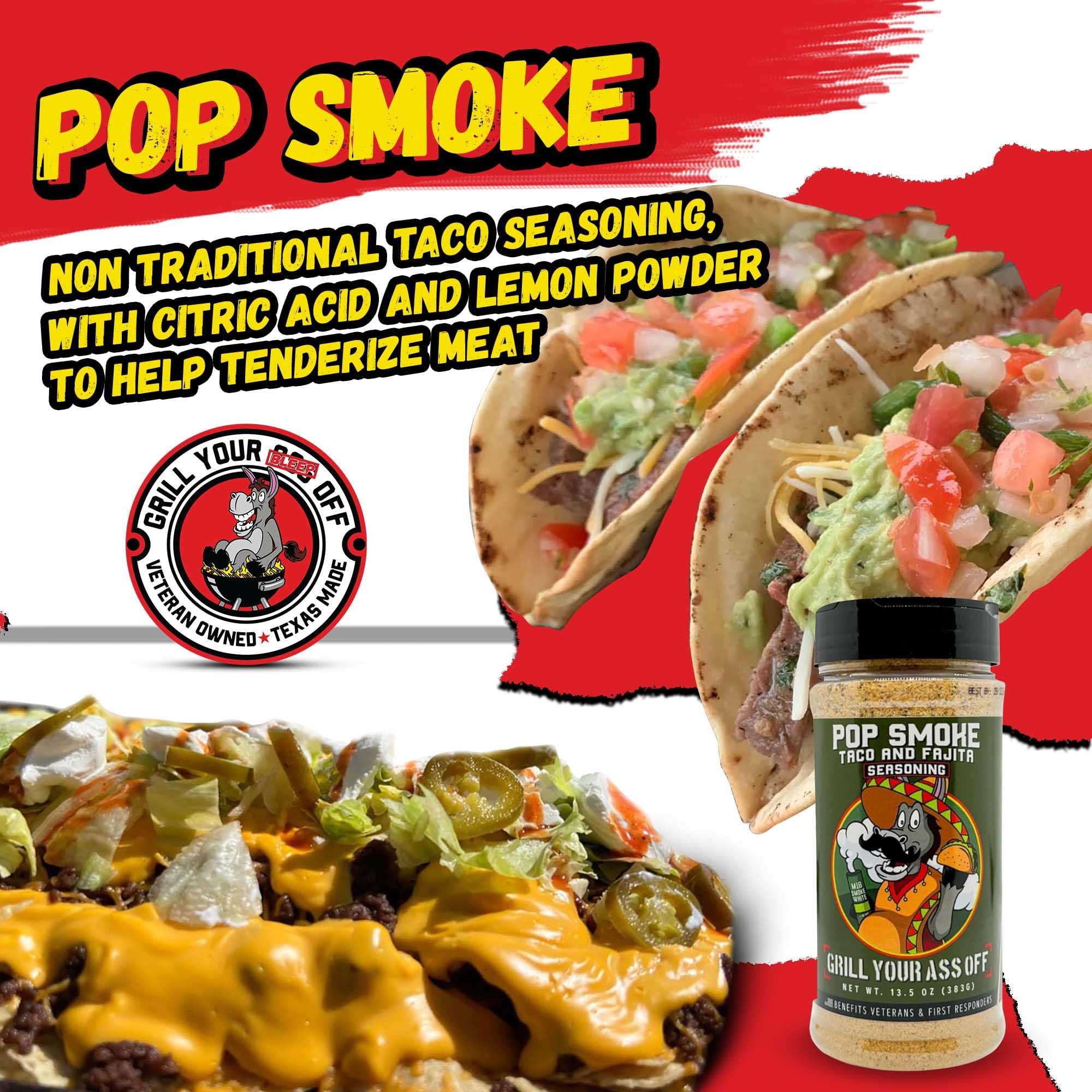 Grill Your Ass Off Taco Pack - Mango Habanero & Taco Fajita Seasoning Set | Perfect for BBQ, Mexican Dishes & Spicy Food Lovers