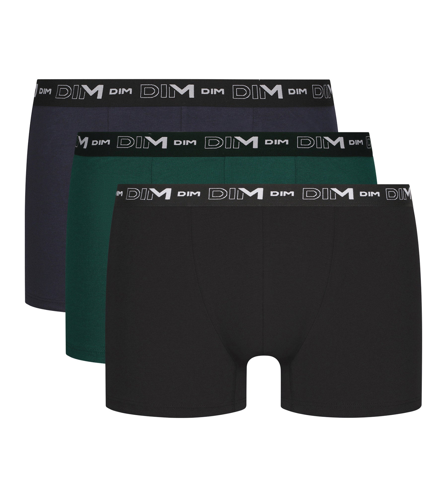 3 Pack Men's Cotton Boxer Briefs - Blue Green Stretch Underwear for Comfort & Support - Perfect for Daily Wear, Workout & Travel