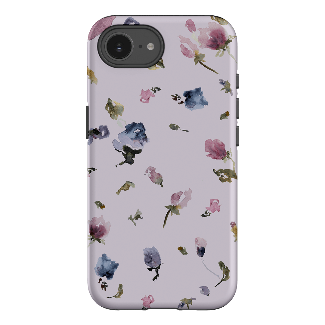 Violet Floral Phone Case for iPhone & Samsung - Slim Protective Cover with Botanical Design - Perfect for Everyday Use, Travel & Outdoor Activities