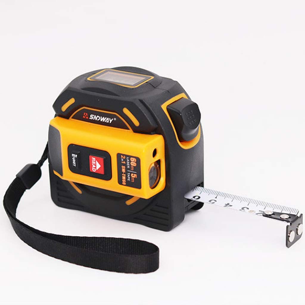 UXZDX 60M Laser Tape Measure - Digital Meter & Distance Measuring Tool with Laser Rangefinder for Construction, Home Improvement & DIY Projects (60M Range)