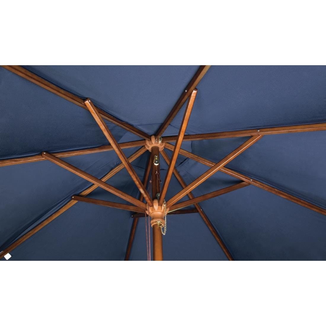 Bolero Square Outdoor Umbrella 2.5m (8.2ft) Navy Blue - Patio, Garden, Poolside Sun Shade for Backyard, Deck, and Outdoor Dining