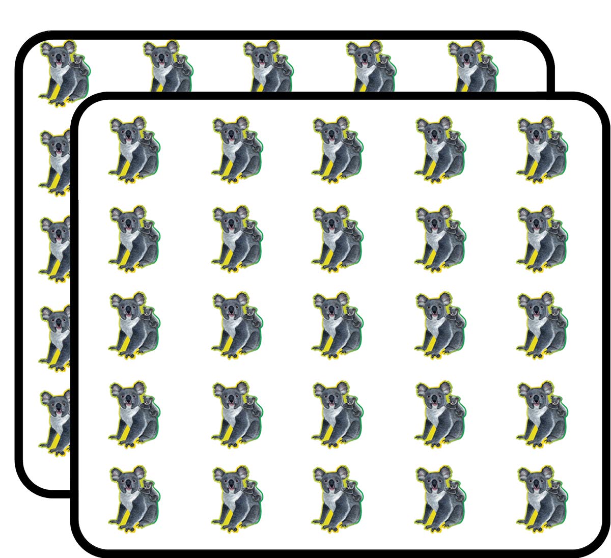 Koala Mom and Baby Stickers - 50 Pack for Scrapbooking, DIY Crafts, Bullet Journals, Calendars & Kids Art Projects - Perfect for School Supplies, Planner Decorations and Gift Wrapping