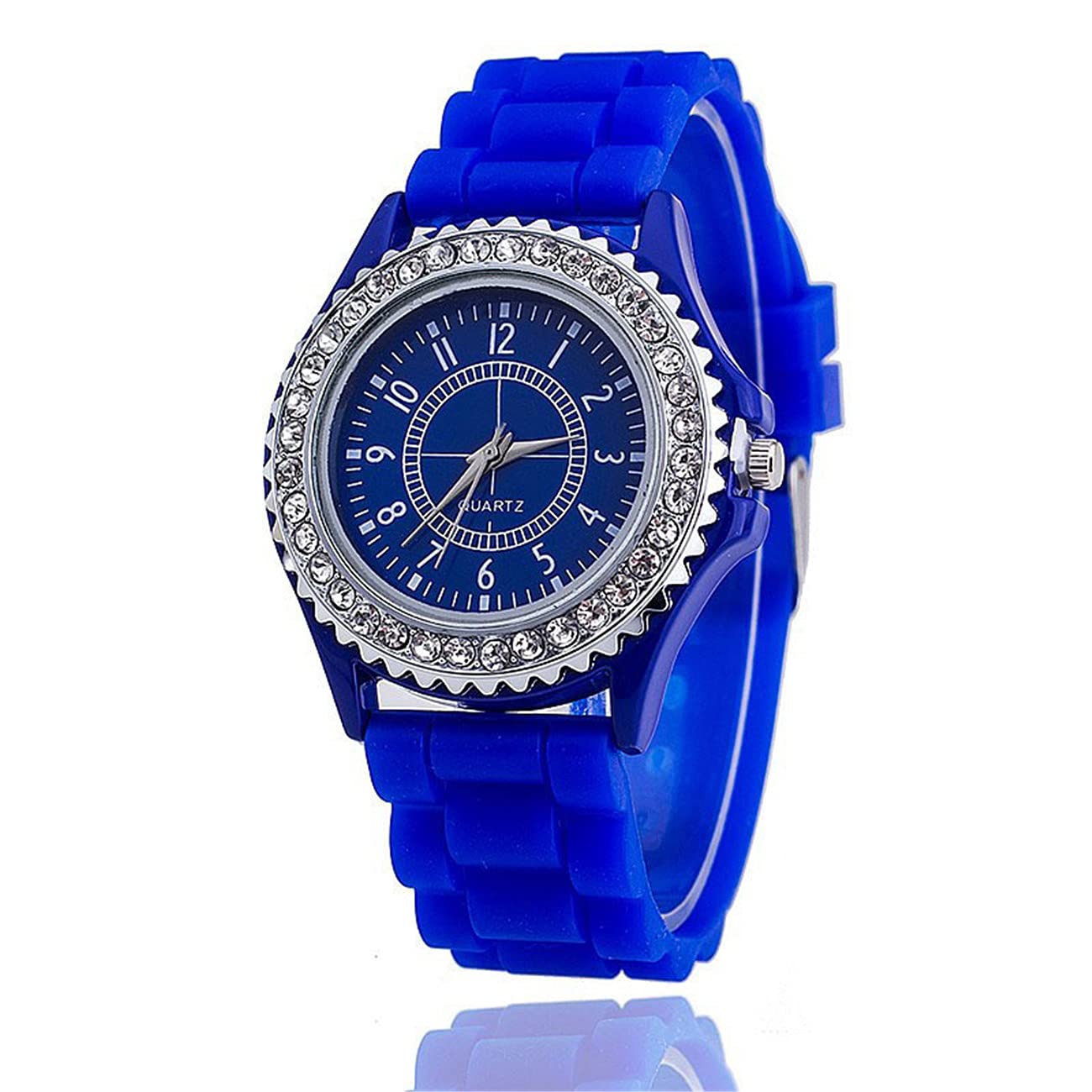 CdyBox Women's Fashion Watches Bulk Pack - Silicone Band Rhinestone Wristwatch for Ladies | Perfect for Everyday Wear, Gift Giving & Party Occasions