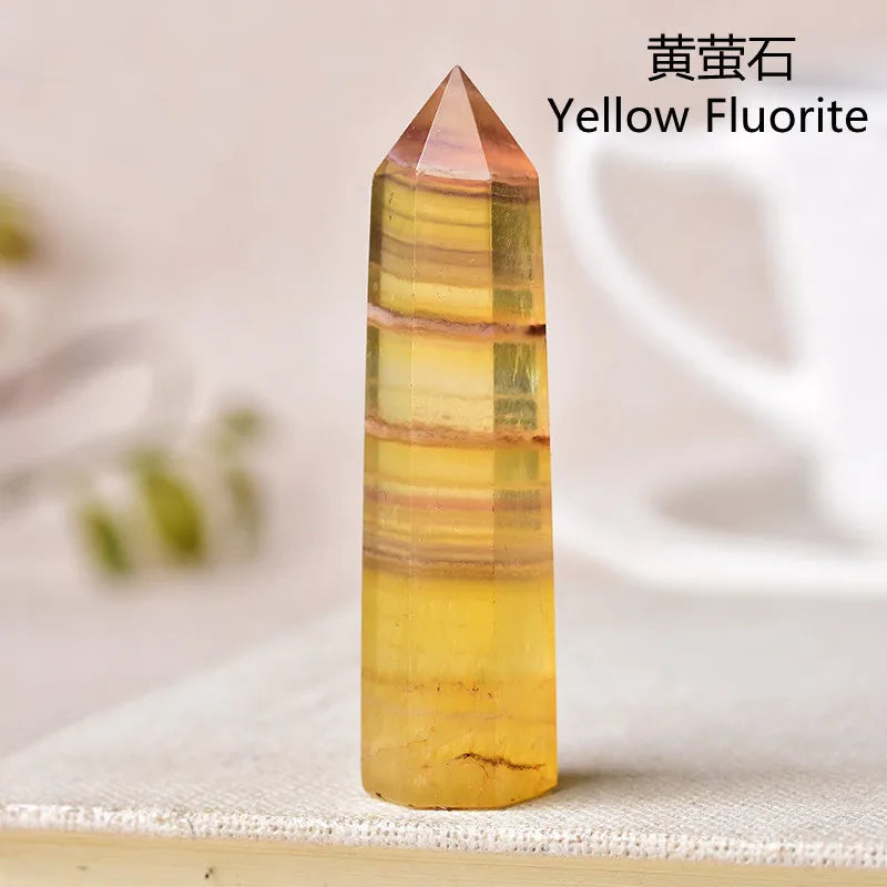 Natural Green Moss Agate Crystal Point - 60-70mm Transparent Quartz Stone for Home Decor, Feng Shui, Jewelry Making & Healing Meditation (1PC)