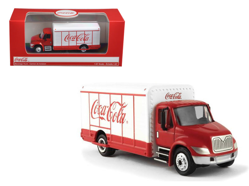 1/87 Scale Coca Cola Beverage Truck Diecast Model - Red & White Vintage Replica by Motorcity Classics | Collectible Toy for Display, Gifts & Diecast Enthusiasts